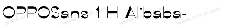 OPPOSans 1 H Alibaba字体转换